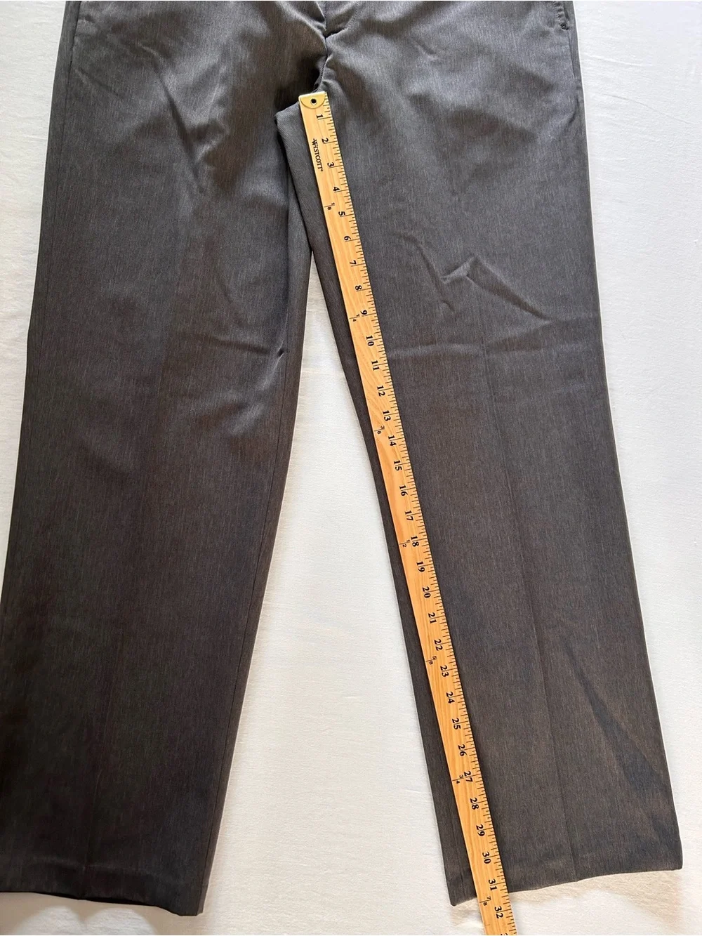 Kenneth Cole Reaction Dress Pants Mens Gray ~38x32 Flat Front Career